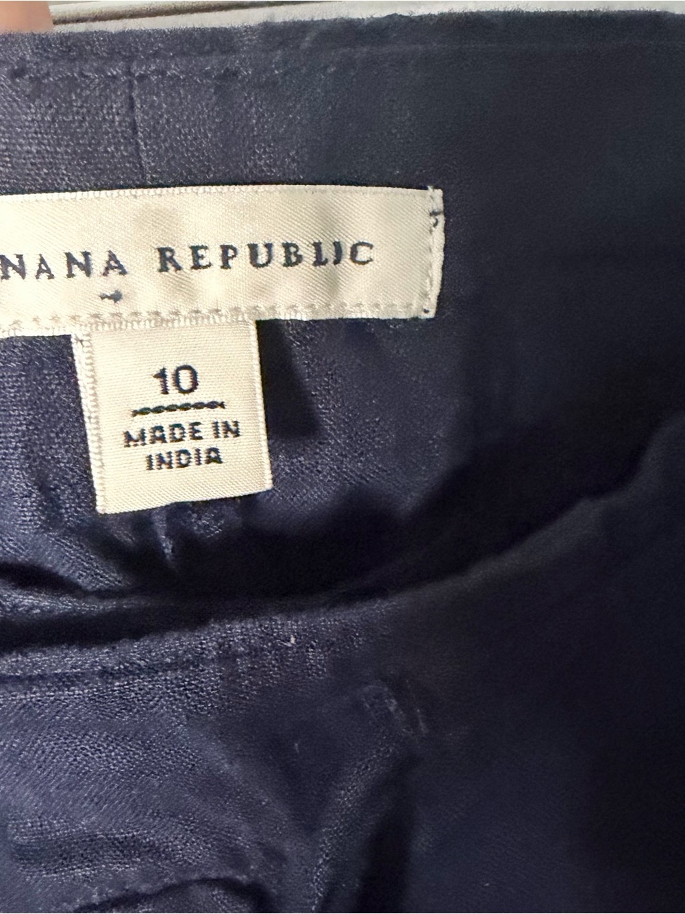 Women’s Navy Linen Relaxed Fit Pants - Picture 4 of 9